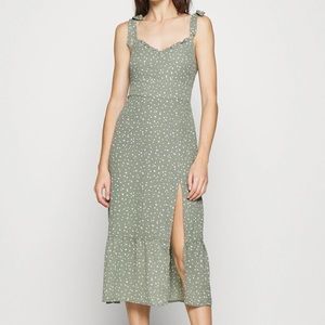 Abercrombie Sage Green Midi Dress
